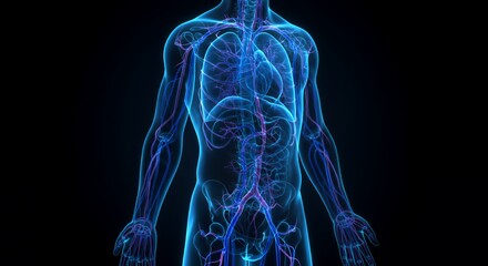 Human Anatomy: Circulatory System 3D Render