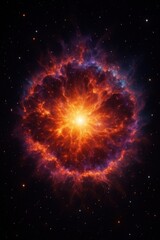 Vibrant cosmic explosion in space.