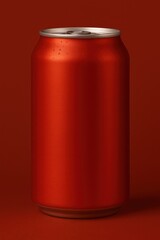 Vibrant red soda can