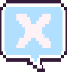 Pixel Cross Mark Button