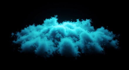 Fototapeta premium Glowing Blue Clouds Against Dark Background
