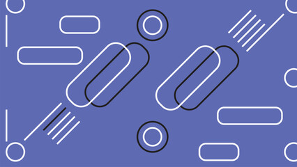 Blue Abstract Background with Capsule and Circle 