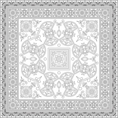 Vector gold with black round Egyptian ornament. Circle, frame, ring of ancient Egypt.Pattern of lotus flowers and sun
