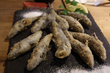 Grilled fish in a japanese restaurant - limited depth of field