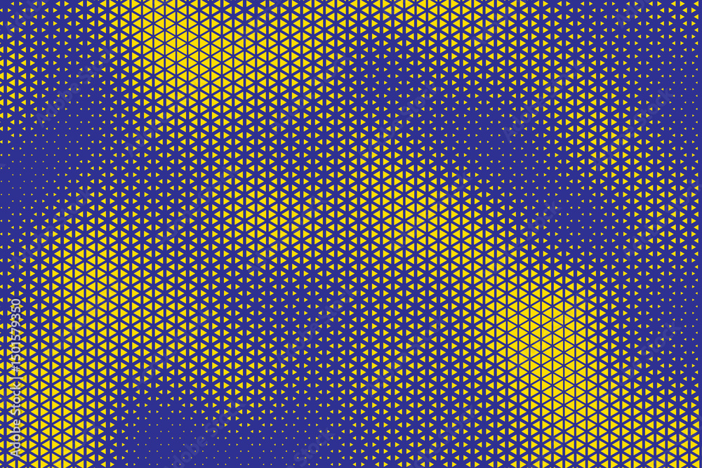 Poster abstract triangle halftone background. triangle vector abstract geometric background. Halftone triangular retro 80s pattern. Minimal style retro dynamic wallpaper.