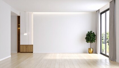 Empty Home Interior Versatile Wall Mockup for Design Projects