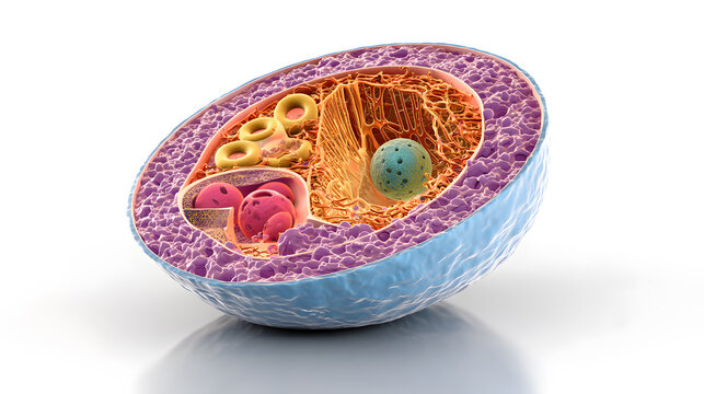 Cross-Sectional Model of Human Cell Nucleus