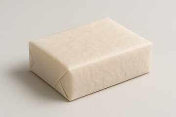Wax paper wrapped soap bar