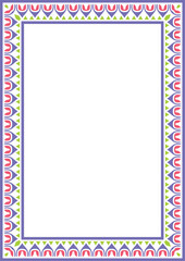 Classic Greek colorful square ornament. Vector pattern, ancient Hellenic rectangle. European border.
