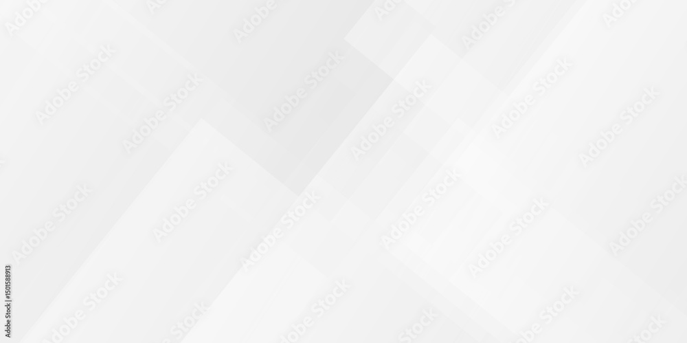 Fototapete vector white and gray overlap triangle geometric technology pattern. minimal rectangle arranged whit