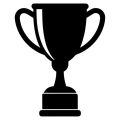 Classic Black Silhouette Trophy Cup Award Icon