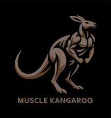 logo icon of muscle kangaroo (artwork 1)