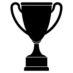 Classic Black Silhouette Trophy Cup Award Icon
