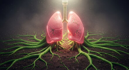 Lungs Rooted in Nature: A Symbiosis of Life and Breath