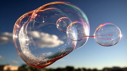 Soap Bubbles in Sky