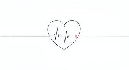 Heartbeat Line Art: A Minimalist Heartbeat Design