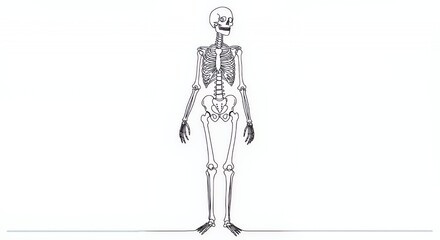 Anatomy Sketch: Human Skeleton Illustration