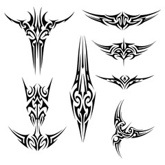 Vintage-Inspired Tribal Tattoo Design in Vector Format