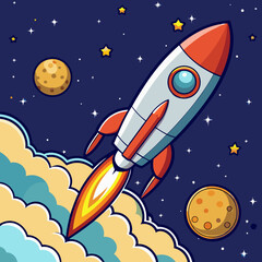 rocket in space