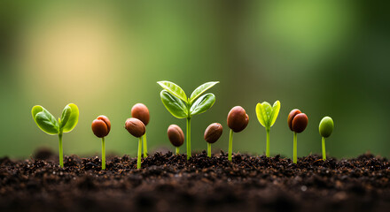 nature green sprout in the ground background