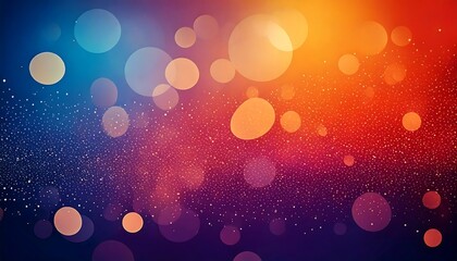Abstract Bokeh Background with Blue Orange and Red Gradient and Translucent Circles