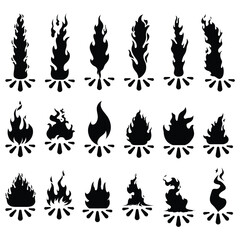 fire icons , fire icons set