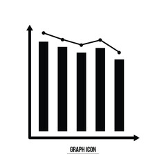 Business graphs and charts icons. Statistics and analytics vector icon. Statistic and data, charts diagrams, money, down or up arrow. Vector illustration in eps 10.