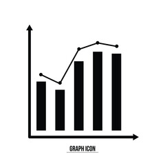 Business graphs and charts icons. Statistics and analytics vector icon. Statistic and data, charts diagrams, money, down or up arrow. Vector illustration in eps 10.