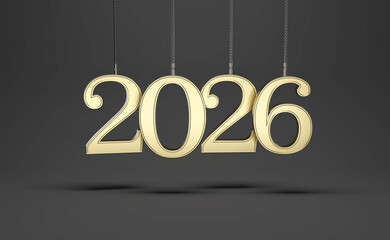 New Year 2026 Creative Design Concept - 3D Rendered Image	
