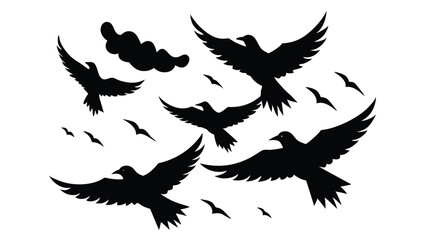 Birds in Stormy Skies