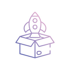 Campaign Launch icon vector stock illustration