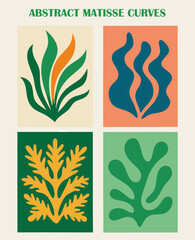 Matisse-Inspired Floral Cutout Posters | Vibrant Botanical Art Collection