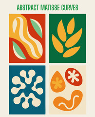 Matisse-Inspired Floral Cutout Posters | Vibrant Botanical Art Collection