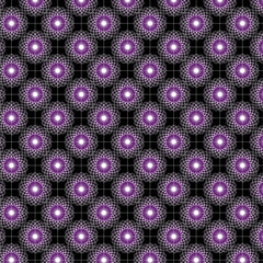 Purple Floral Mandala Seamless Pattern Design.