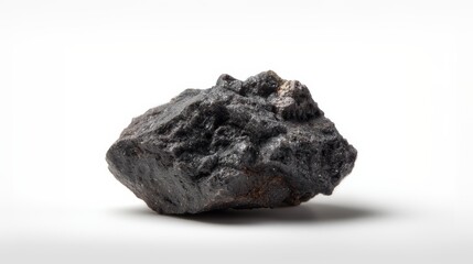 Close-up of graphite mineral showing dark gray