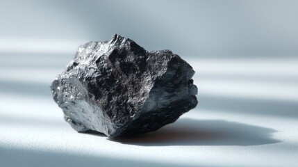Naklejka premium Close-up of graphite mineral showing dark gray