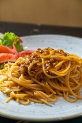 Western food, spaghetti, rice,salted egg fried chicken