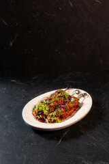 Dark food photography premium exclusive gourment chef