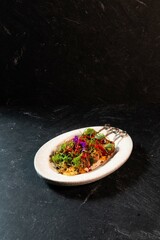 Dark food photography premium exclusive gourment chef