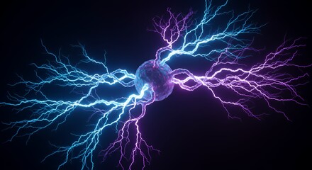 Neon Plasma Spheres: A Digital Artwork of Electrifying Energy