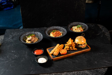 Dark food photography premium exclusive gourment chef