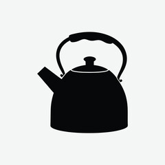 Minimalist Cookware Silhouette Vector – 2D Flat Black Kitchenware Design on White Background