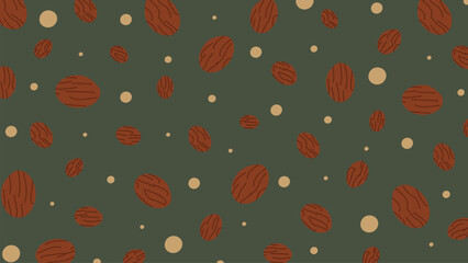 Bamboo Twigs and Marks on Cream Background