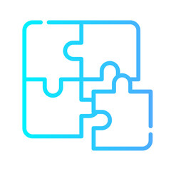 Obraz premium college icon spesial line with gradient color blue_puzzle