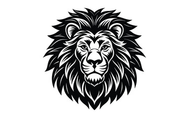 Fierce Angry Lion Head Logo Icon in Bold Side View Silhouette Style for Sports, Mascots, or Branding Designs