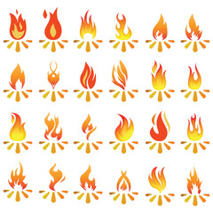 fire icons , fire icons set