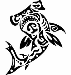 Tribal Shark Silhouette.eps