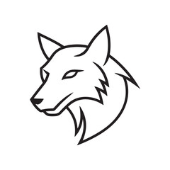 Obraz premium gray wolf silhouette vector art
