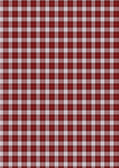 Seamless Red and White Plaid Pattern Texture Background for Fabric Design