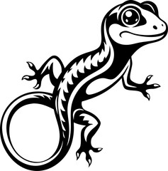 Gecko line art vector art icon